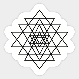 Sri Yantra sacred geometry design Sticker